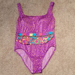 Vtg Oscar de la Renta Bathing Suit sz 14